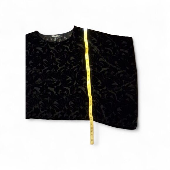 Winter Kale M Black Velvet Burnout Caftan Overized Baggy Whimsigoth India - Picture 5 of 5